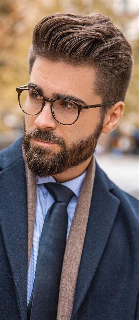 Medium Hairstyle For Men With Beard