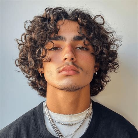 Medium Length Curly Hair For Guys