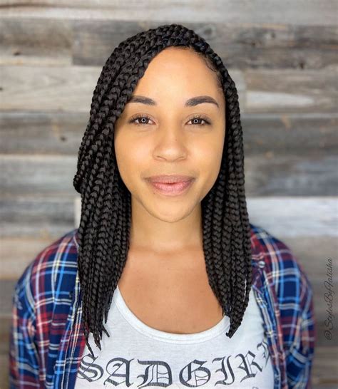 Unleash Your Inner Goddess with Medium Short Box Braids Transformation