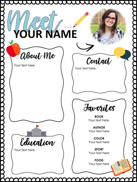 Meet The Teacher Editable Template Free