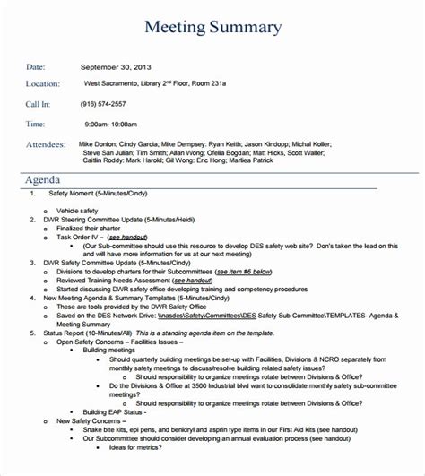 Meeting Brief Template