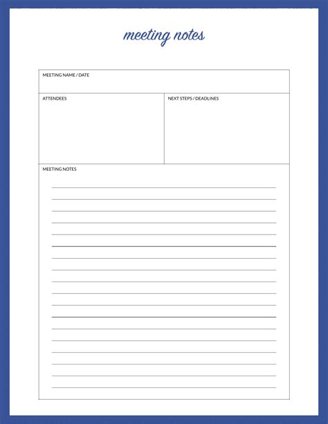 Meeting Notes Template - 30+ Word, PDF Documents Download