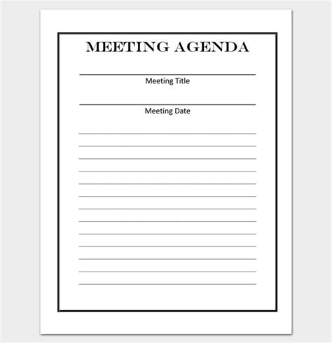 Meeting Outline Template - 13+ Formats, Examples and Samples