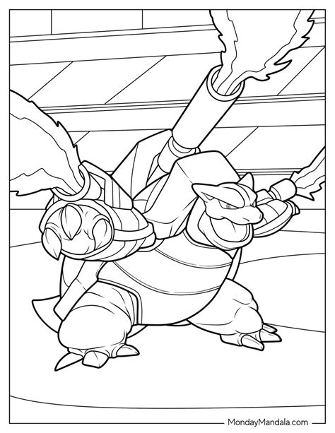 Mega Blastoise Ex Coloring Pages