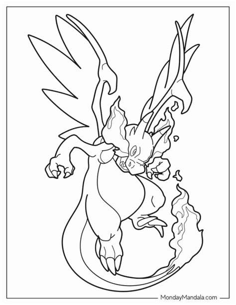 Mega Charizard Y Coloring Pages