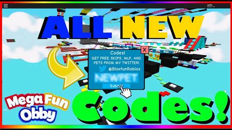 Mega Fun Obby Codes - Roblox