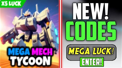 Mega Mech Tycoon Codes - Roblox June 2023 -