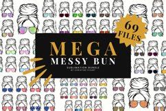 Download Mega Messy Bun Sublimation Bundle Commercial Use DXF Files