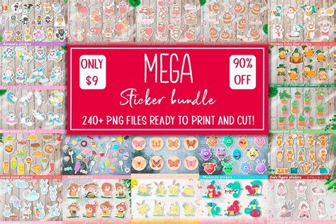 Download Mega Printable Stickers Bundle Sticker Crafts