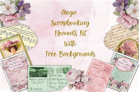 Download Mega Scrapbooking Kit Free Backgrounds For Crafts
