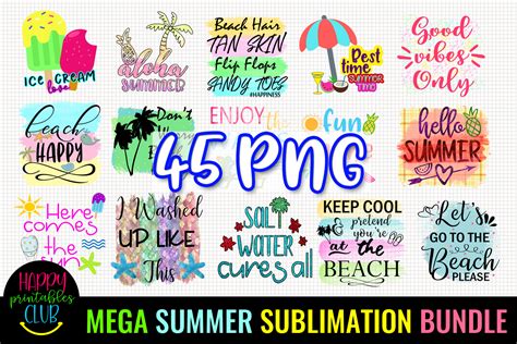 Download Mega Summers Sublimation Bundle- Beach Images