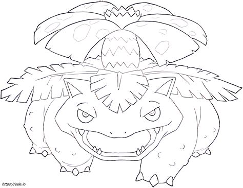 Mega Venusaur Coloring Page