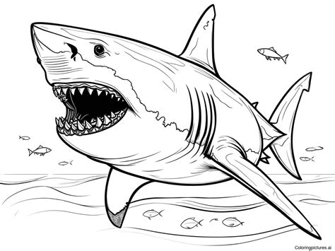 Megaladon Coloring Page