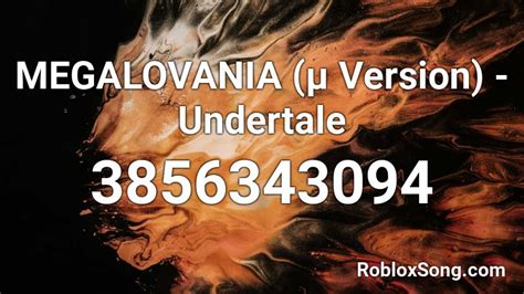 Megalovania Roblox ID - Roblox music codes