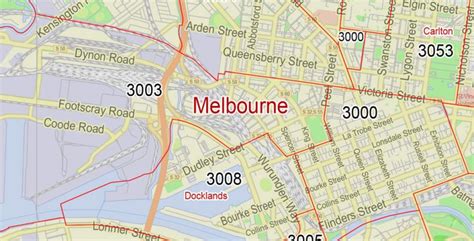 Melbourne Zip Code Map