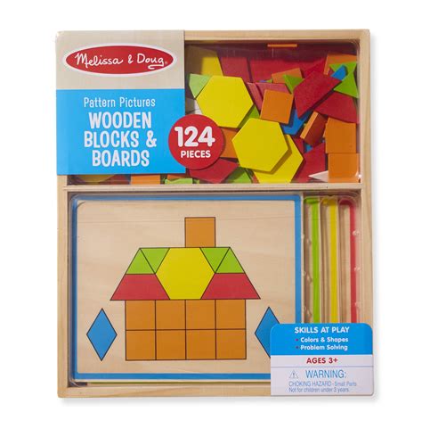 Melissa  Doug Pattern Blocks And Boards