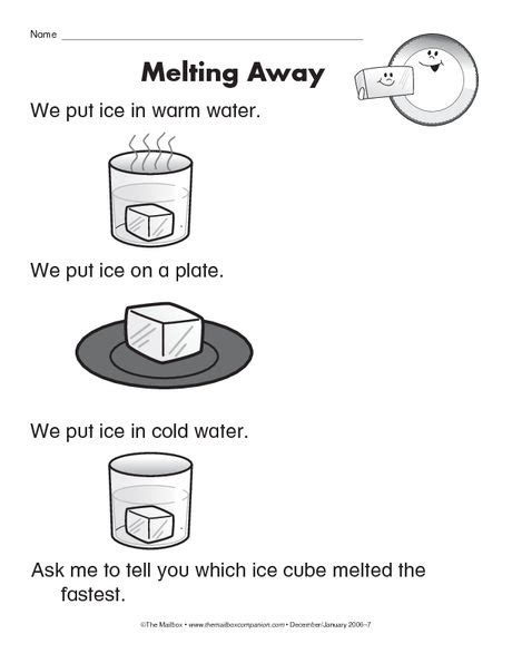 Melting Ice Experiment Worksheet
