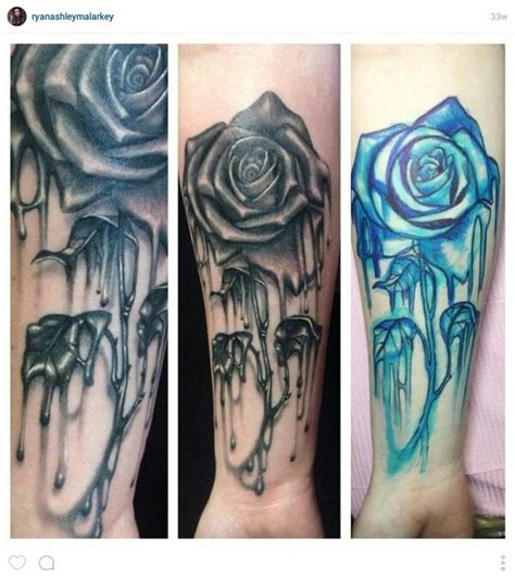 Bee, Melting Rose, and Chess Pieces Tattoo by Creepy Jason