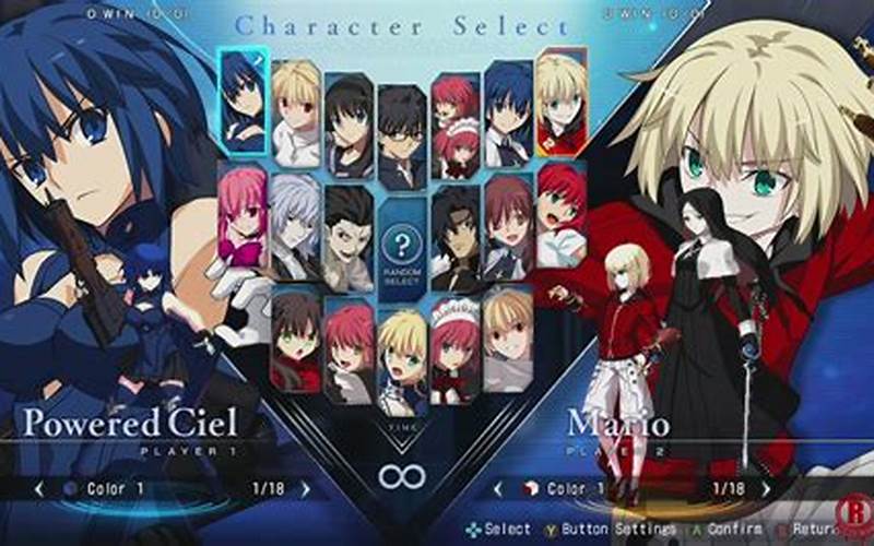 Melty Blood Type Lumina Characters