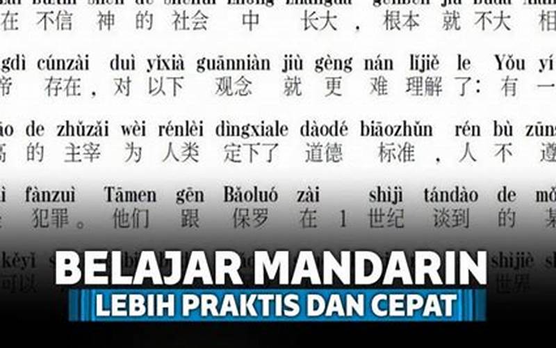 Memahami Bahasa Mandarin