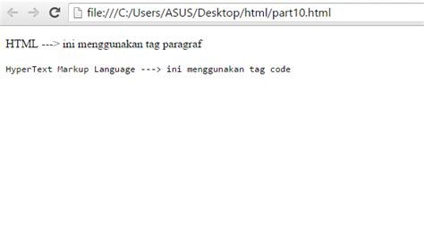 Membuat Format Kode pada HTML