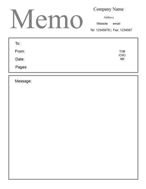 Free Microsoft Word Memo Template