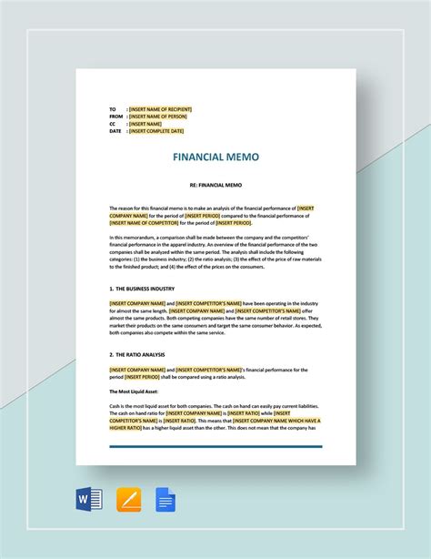 Financial Memo 11+ Examples, Format, Pdf Examples