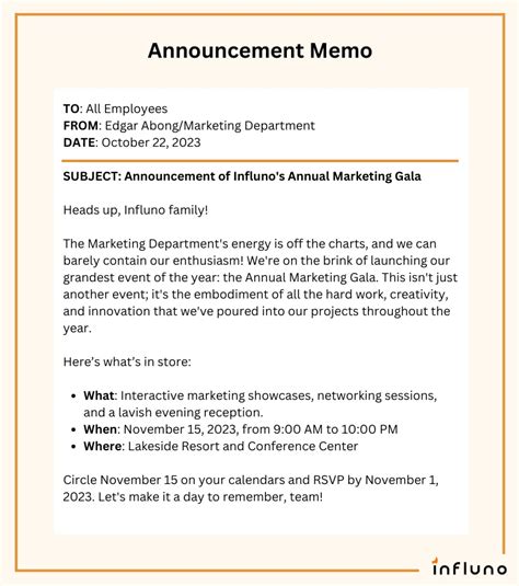 2023 Business Memo Template Easy and Professional Format