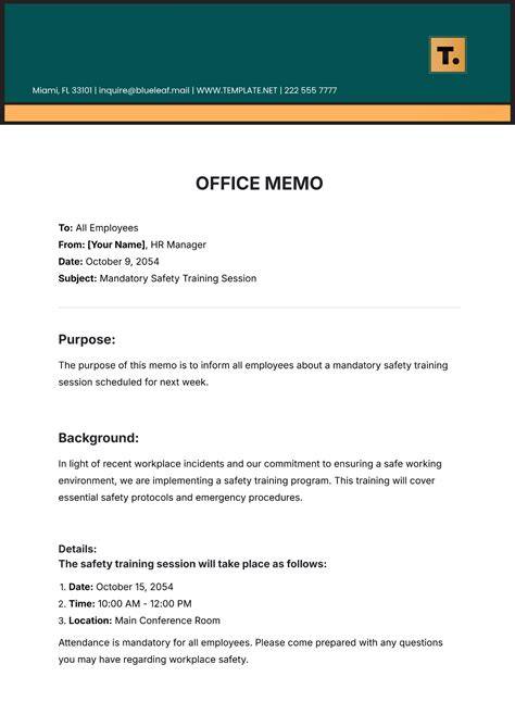 10 Office Memo Template SampleTemplatess SampleTemplatess