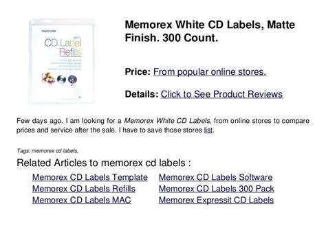 Memorex Cd Label Templates For Mac