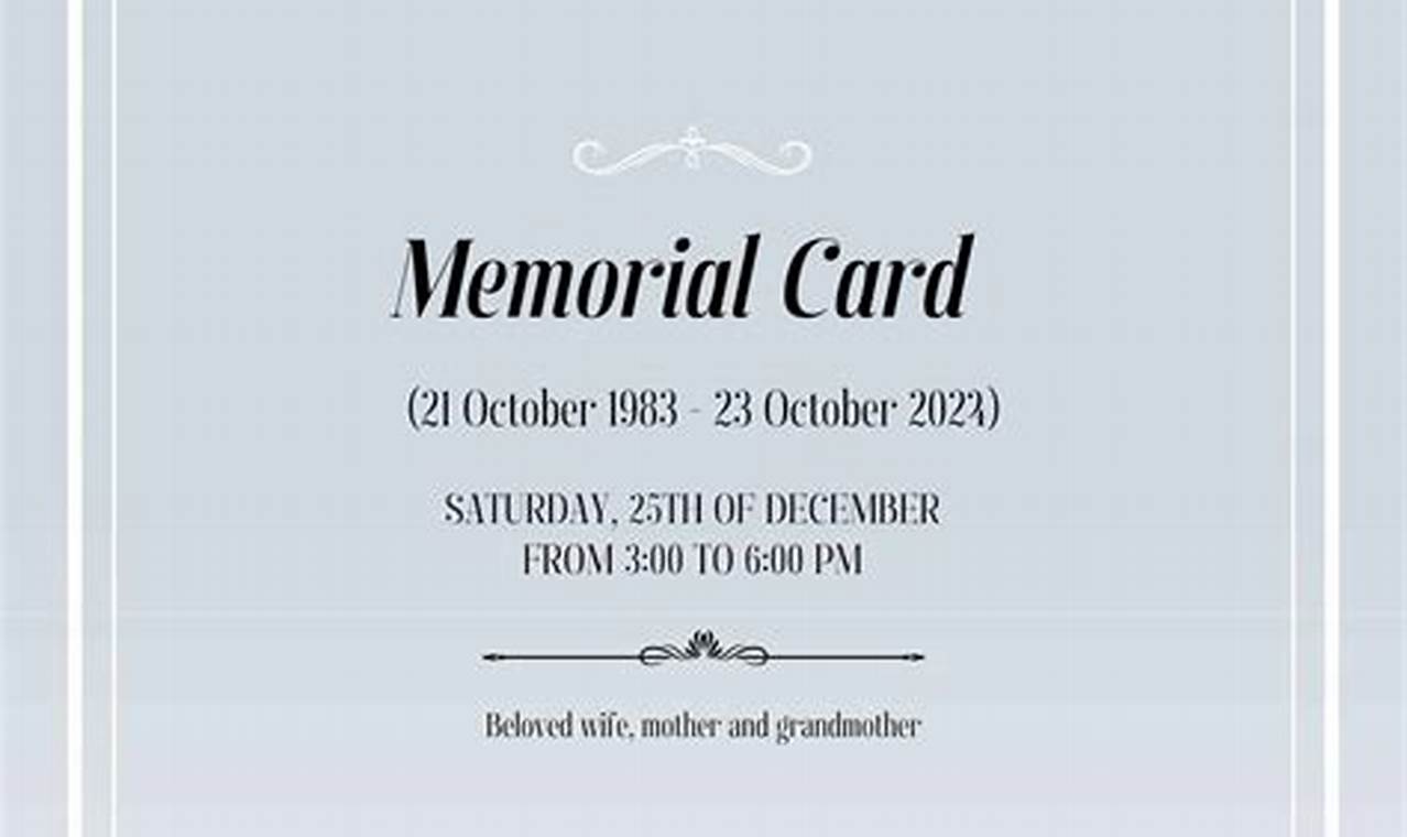 Unveiling the Secrets: Discoveries and Insights in Memorial Card Templates