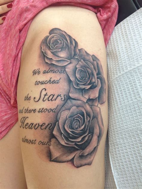 Rose memorial done by Isaac Tattoos, Flower tattoo, Isaac