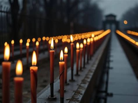 Memorial Candles Auschwitz