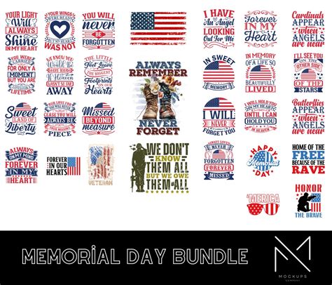 Download Memorial Day Bundle. Cut Images