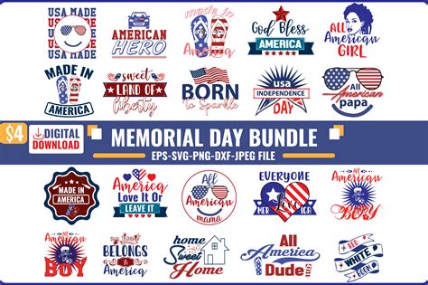 Download Memorial Day Bundle. Easy Edite