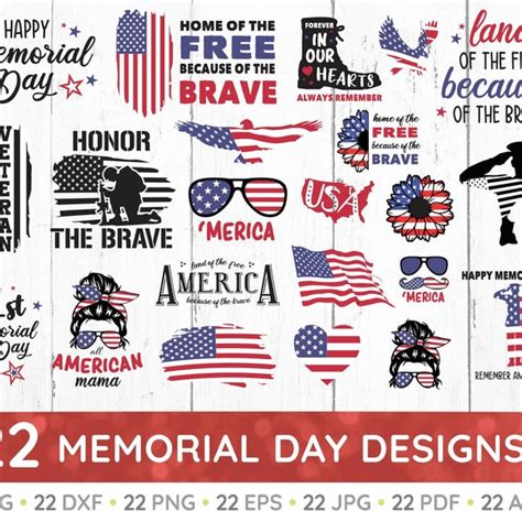 Download Memorial Day Bundle. Silhouette DXF Files