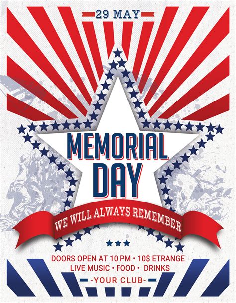 Memorial Day Flyer Template