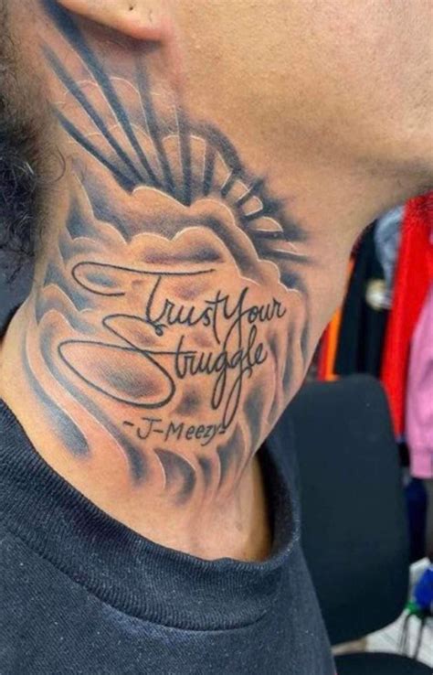 Memorial Neck Tattoo