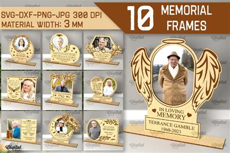 Download Memorial SVG Bundle / Cut Files /... Commercial Use DXF Files