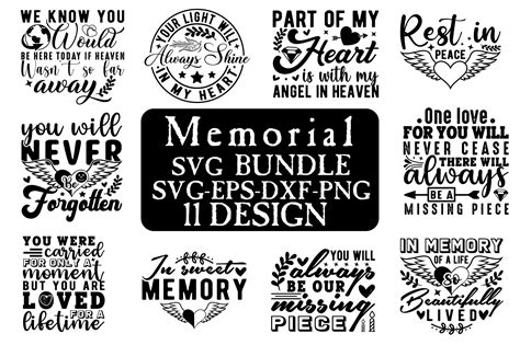 Download Memorial SVG Bundle / Cut Files /... Commercial Use Free PSD Mockups