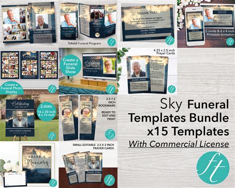Download Memorial Service Funeral Bundle Commercial Use DXF Files