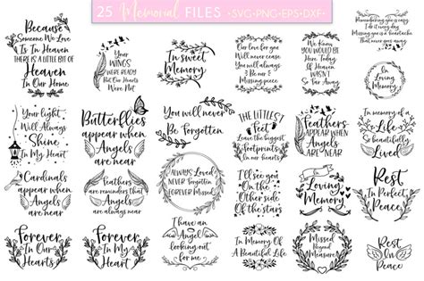 Download Memorial Service Funeral Bundle Cut Images
