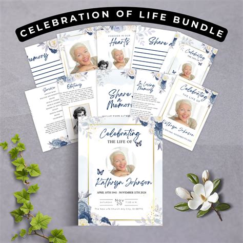 Download Memorial Service Funeral Bundle Easy Edite