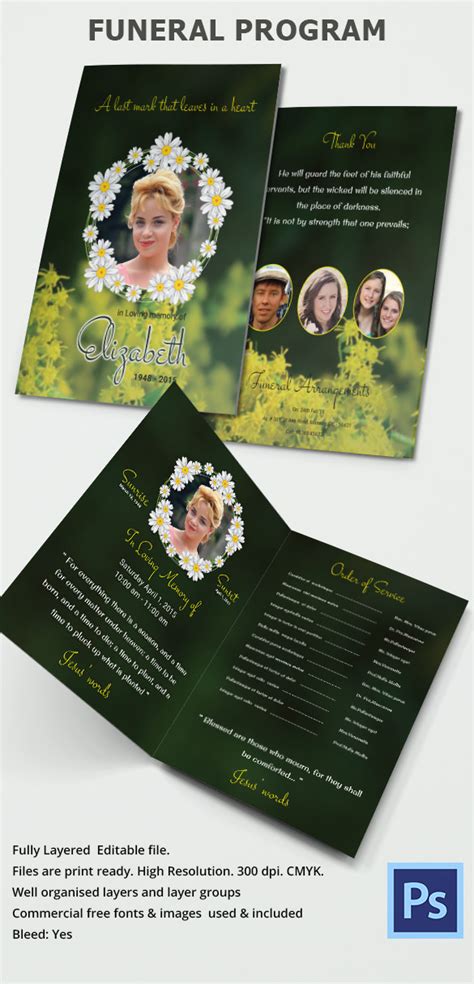 Download Memorial Service Funeral Bundle Files Free PSD Mockups