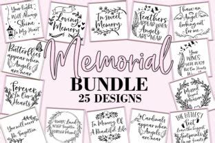 Download Memorial Service Funeral Bundle for Cricut Machine