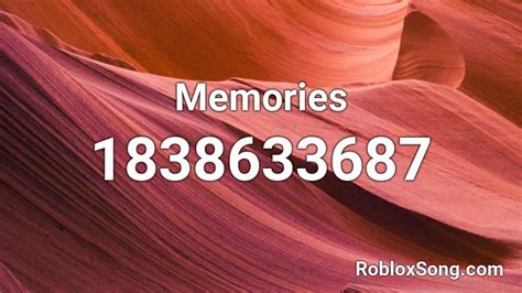 Memories - Roblox ID