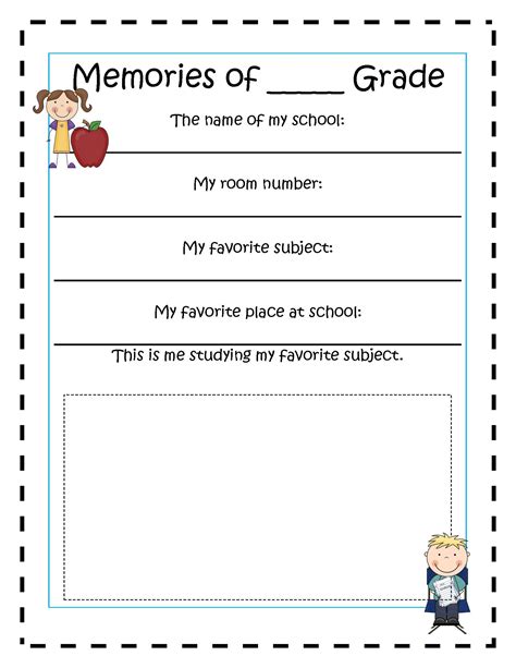 Memory Book Pages Printable