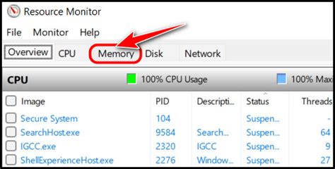 Memory Tab
