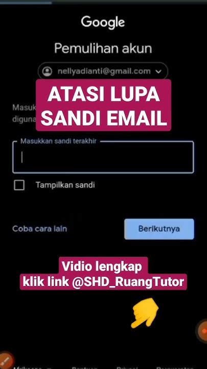 Memulihkan Sandi Email