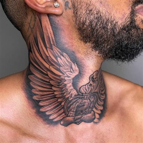 Religious Neck Tattoos For Men Wings Best Tattoo Ideas